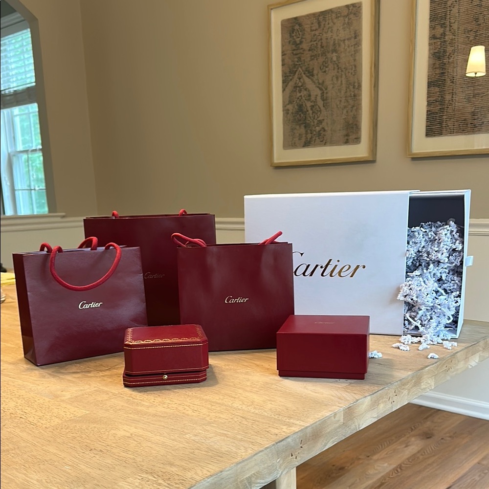 Cartier bags and boxes